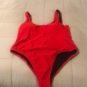 Red swimsuit